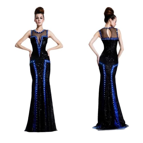 Dresses & Skirts - Vintage Johnathan Kayne Heavily Beaded Sequined Ball Gown Prom Pageant Dress 6